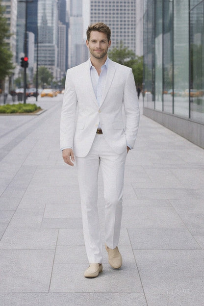 Mens Colin Farrell Miami Vice White Suit