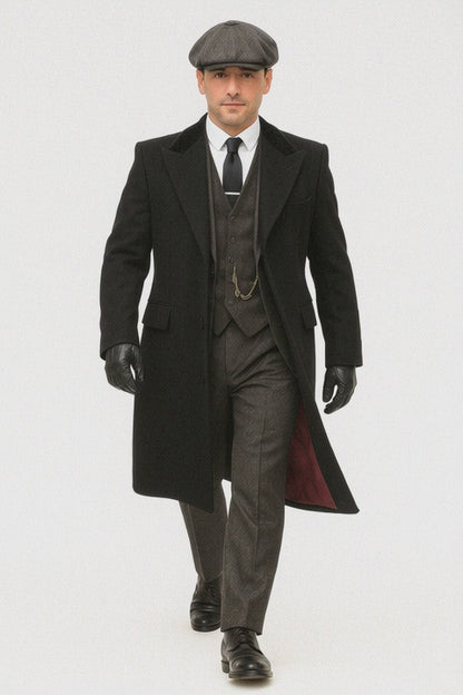 Mens Costume Thomas Shelby Suit & Overcoat