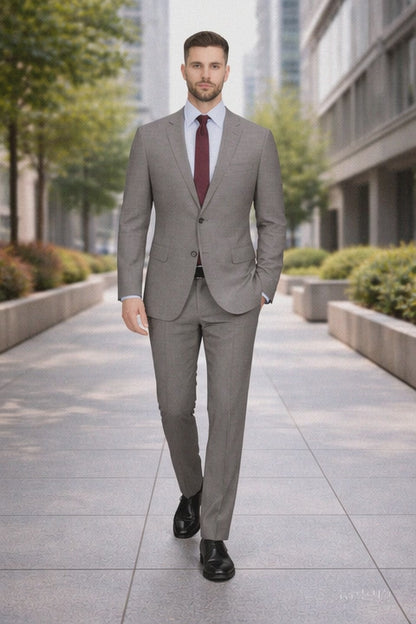 Slim Fit Tiglio Wool Suit – Modern Tailored Two-Piece Formal Suit