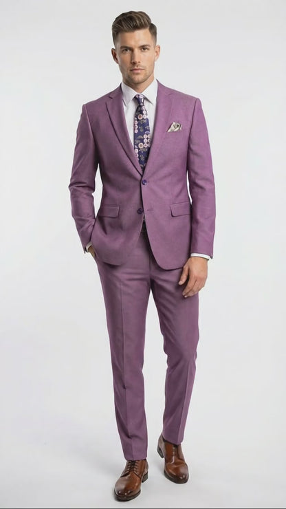 Men’s Light Purple Suit Blazer and Suit Jacket Mauve – Formal Wedding & Party Wear Coat for Business Prom and Church