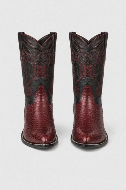 Men's Wild West Python Skin J Toe Boots 29957