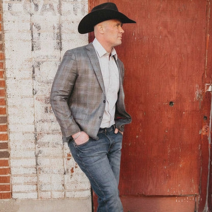 Plaid Cowboy Blazer for Men  Western Style with Rustic Elegance
