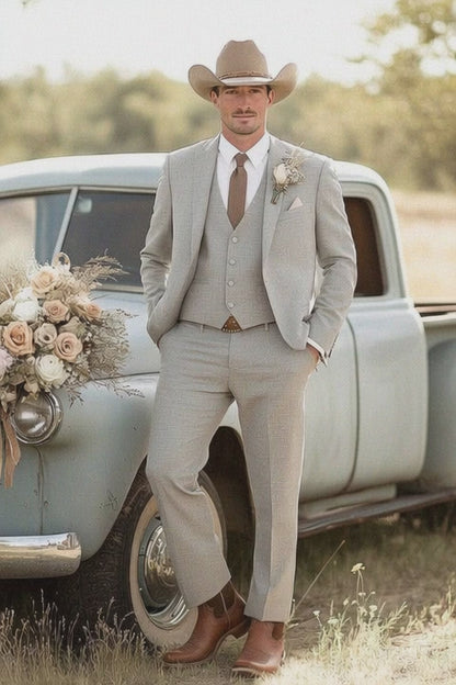 Elegant Cowboy Style Suit for Men - Perfect for Weddings & Events