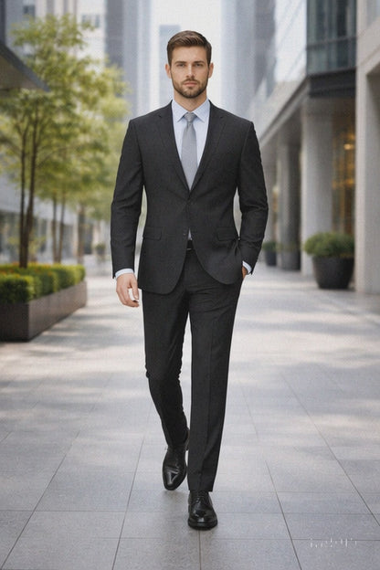 Modern Fit Tiglio Wool Double-Breasted Suit – Premium Tailored Formal Suit