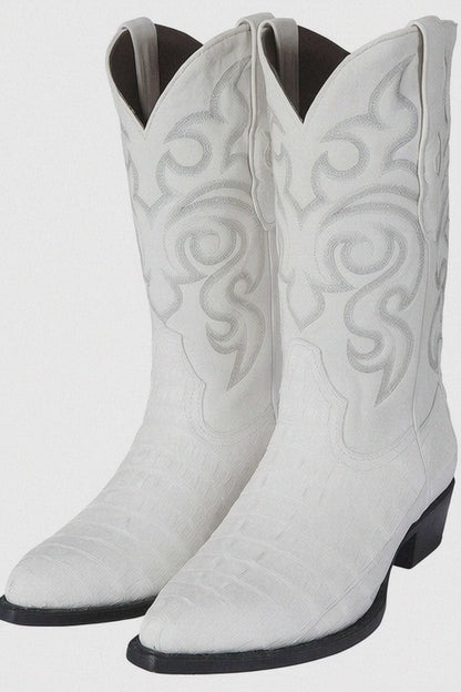 Botas de  Cocodrilo - Caiman Cola Horma Puntal- A