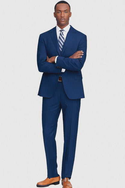 Mens Slim Fit Suit Indigo Blue