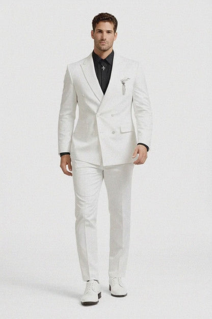 Rossiman Rossi Man Men's Tailored Dress Suit Premium Formalwear