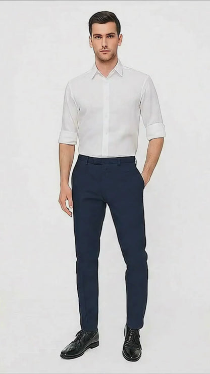 Mens White Linen Button Down Shirt  Long Sleeve Roll-Up Casual Dress Shirt