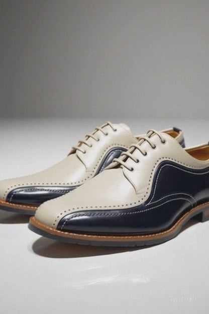 Stylish Two-Tone Brogue Oxford
