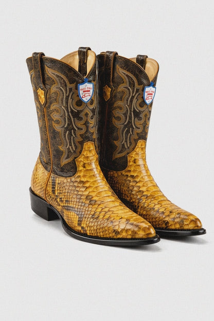 Men's Wild West Python Skin J Toe Boots 29957