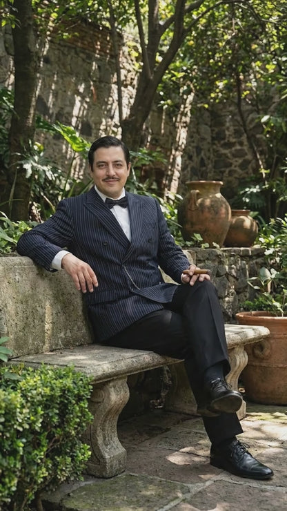 Men’s Black Pinstripe Blazer Gomez Addams Inspired Jacket – Vintage Double Breasted Formal Blazer, Classic Party Costume Wear, Elegant Evening