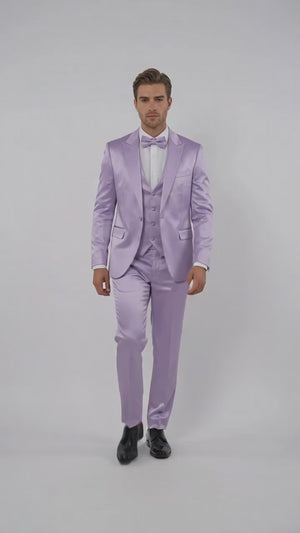 Men’s Lavender Tuxedo – Shiny Light Purple Wedding & Prom Tuxedo Suit