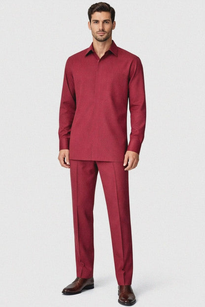 Men's Plain Long Sleeve Casual Walking Suit