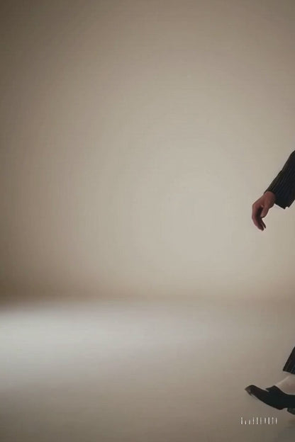 Classic Gangster Jet Black And White Pinstripe Double Breasted Suits Fashion Suits