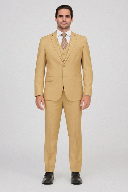 Extra Slim Fit Suit Mens Slim Fit Suit - Fitted Suit - Skinny Suit Camel Tapered Fitted European Cut Suit