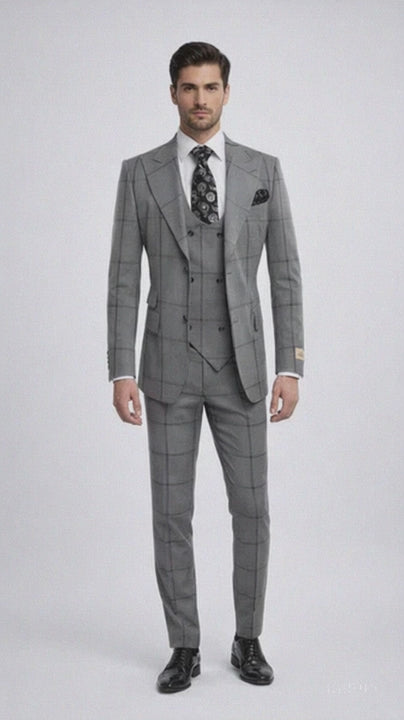 Rossi Man Men's Dress Suit Classic Rossiman Formalwear for Timeless Style