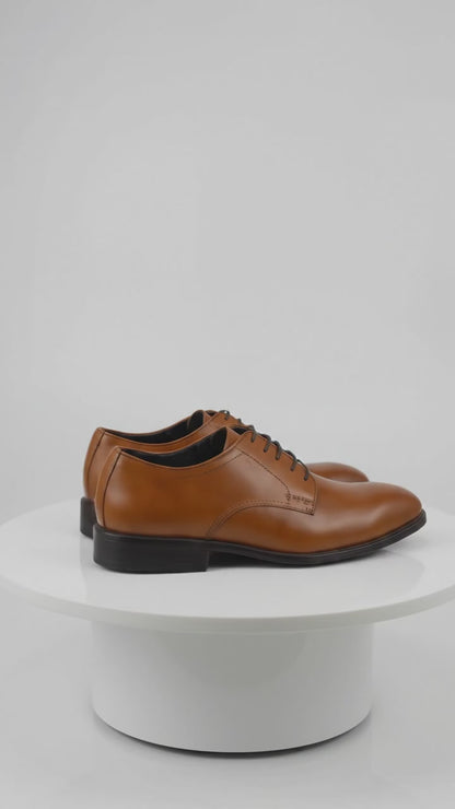 Men’s Vangelo Brown Oxford Dress Shoes with Lace Up Front, Formal Wedding Prom Shoes