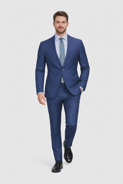 Slim Fit Tiglio Wool Suit – Modern Tailored Two-Piece Formal Suit