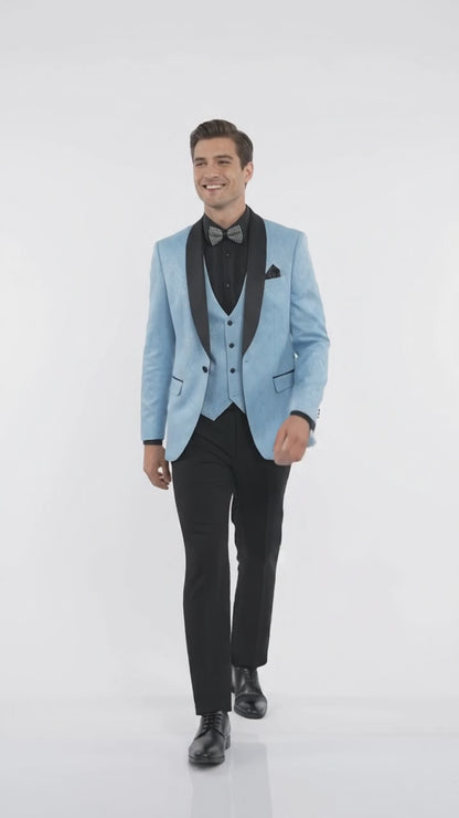 Men’s Light Blue Easter Suit, Modern Fit Lightweight Summer Jacket and Pants Set
