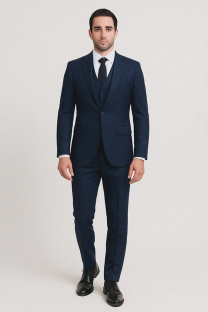 Extra Slim Fit Suit Mens Slim Fit Suit - Fitted Suit - Skinny Suit Navy Tapered Fitted European Cut Suit