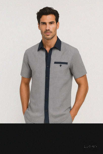 Mens Houndstooth Walking Suit by Dreams by Zacchi  2 Piece Lei sure Set in navy/white- $99