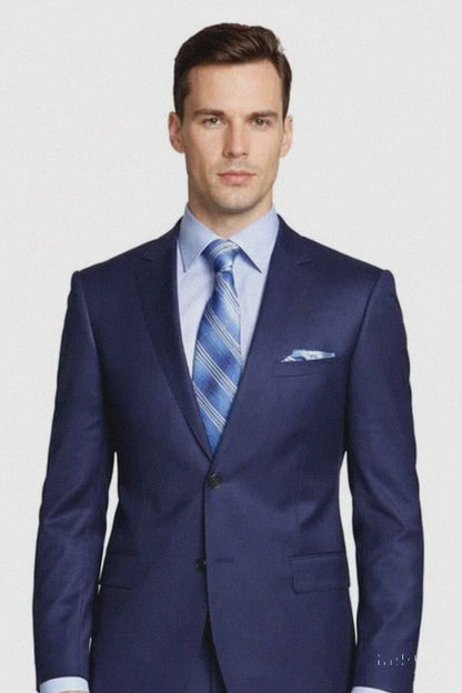 ENZO 150s Super Wool 2-Button Suits in 6 Solid Fabrics Colors