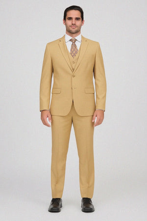 Extra Slim Fit Suit Mens Slim Fit Suit - Fitted Suit - Skinny Suit Camel Tapered Fitted European Cut Suit