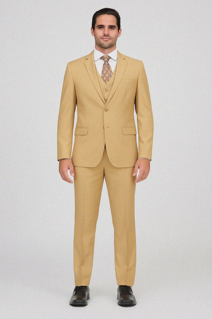 Extra Slim Fit Suit Mens Slim Fit Suit - Fitted Suit - Skinny Suit Camel Tapered Fitted European Cut Suit