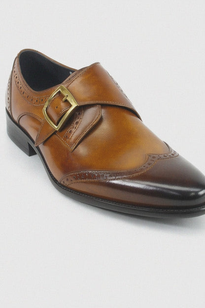 Burnished Wingtip Monk Strap KS099-710
