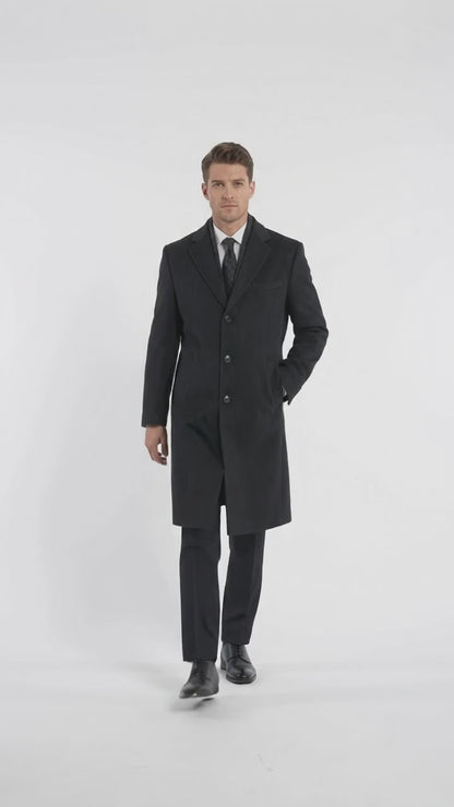 Men’s Black Long Overcoat – Daredevil Born Again Wilson Fisk Inspired Classic Kingpin Coat