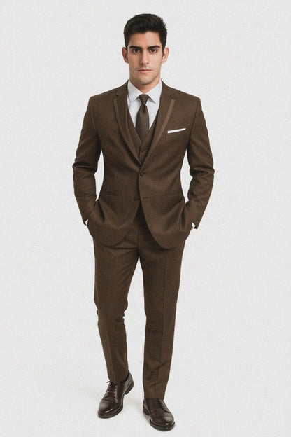 Smoking Traje - Esmoquin - Smoking Para Hombre - One Button  Trajes De Novio - Chocolate Tuxedo