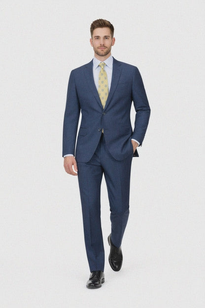 Modern Fit Tiglio Wool Double-Breasted Suit – Premium Tailored Formal Suit