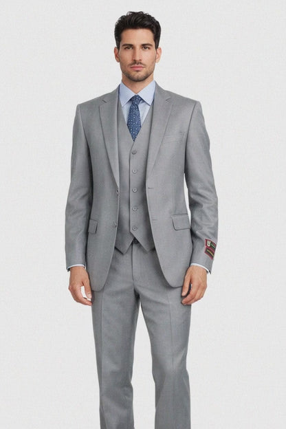Giorgio Fiorelli Grey Two-Button Suit  Vest