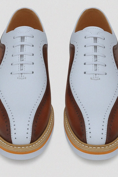 Stylish Two-Tone Brogue Oxford