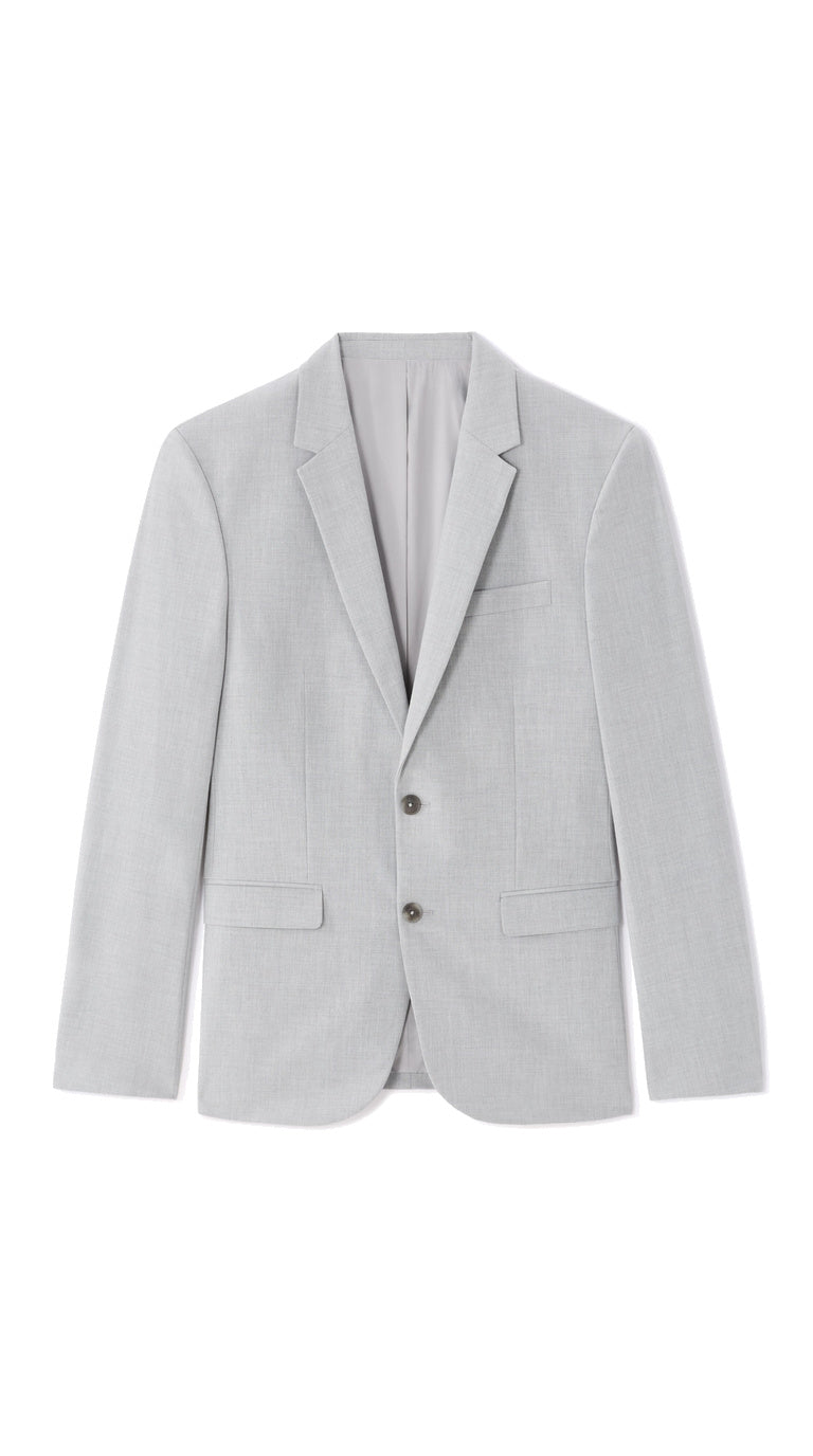 Slim Fit Bi-Stretch Suit Jacket - Light Grey