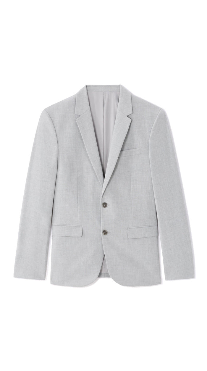 Slim Fit Bi-Stretch Suit Jacket - Light Grey
