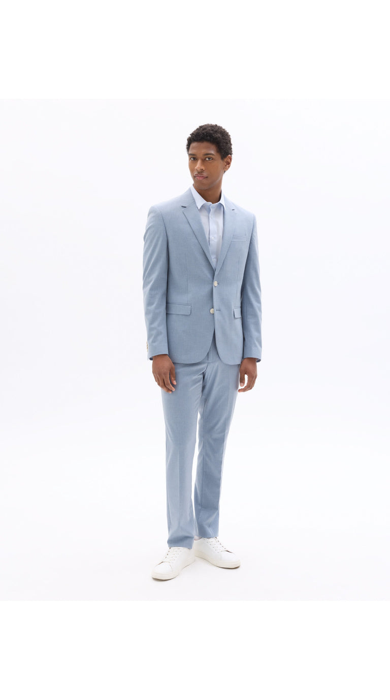 Slim Fit Bi-Stretch Chambray Suit Jacket