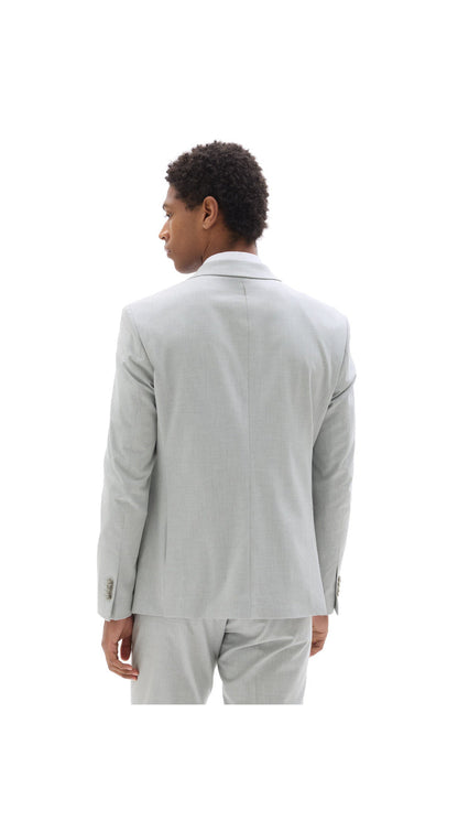 Slim Fit Bi-Stretch Suit Jacket - Light Grey