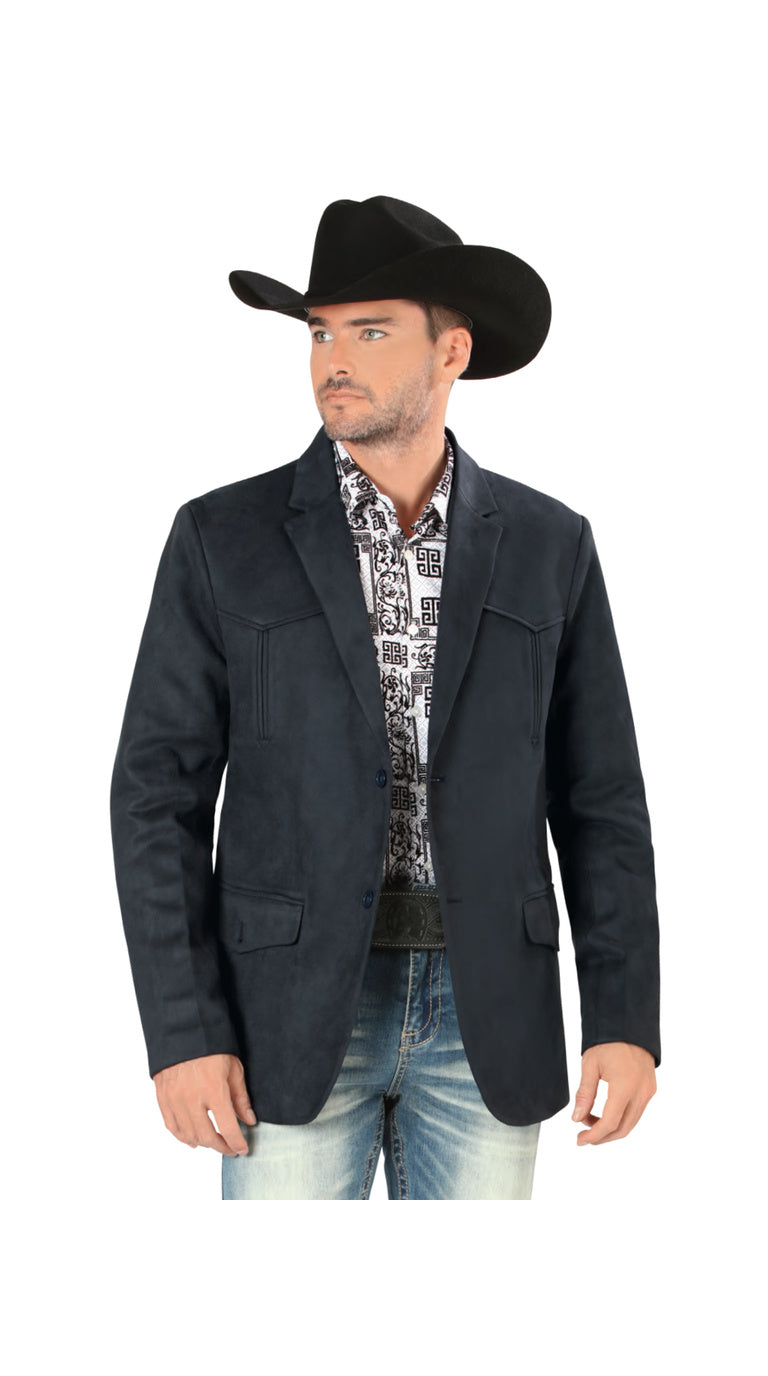 Montero Men's Plain Western Blazer – Slim Fit (ID 2184)