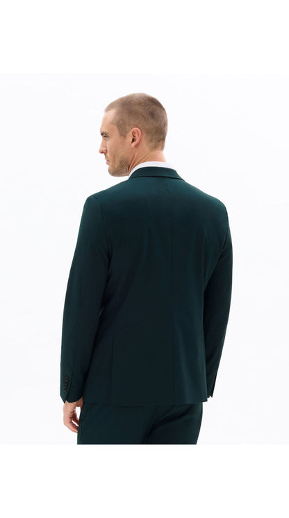 Slim Bi-Stretch Suit Jacket - Dark Green