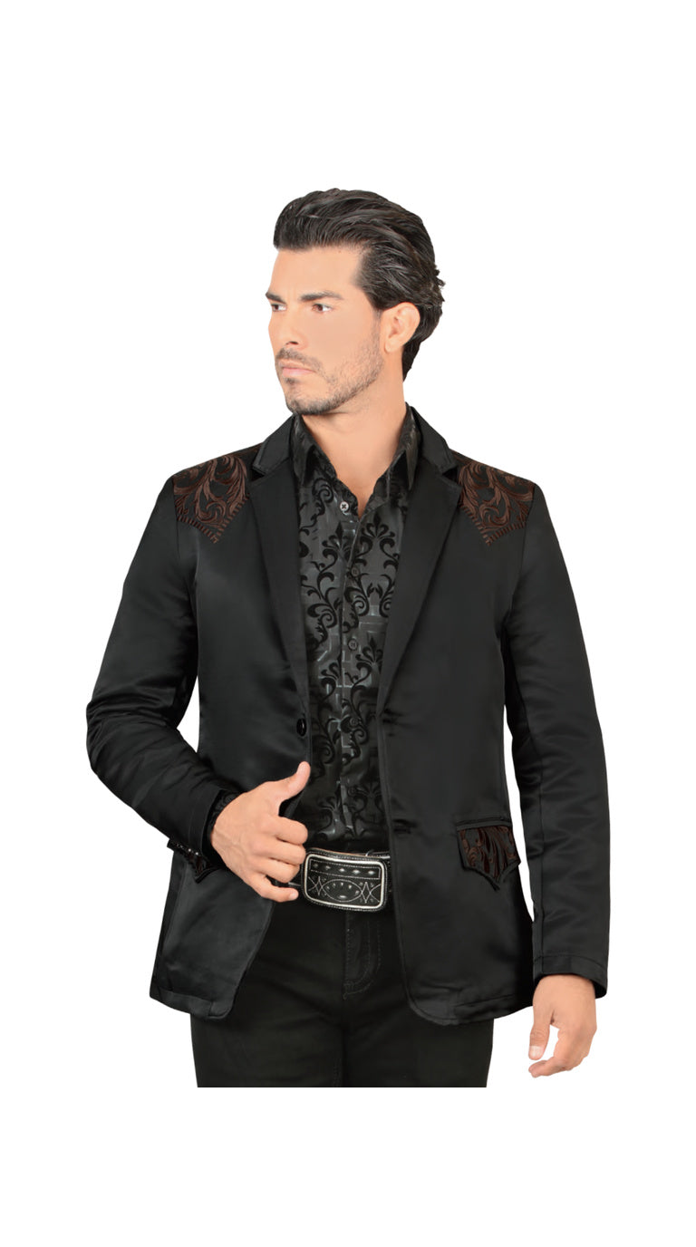 Montero Men's Embroidered Western Blazer – Slim Fit (ID 2178)