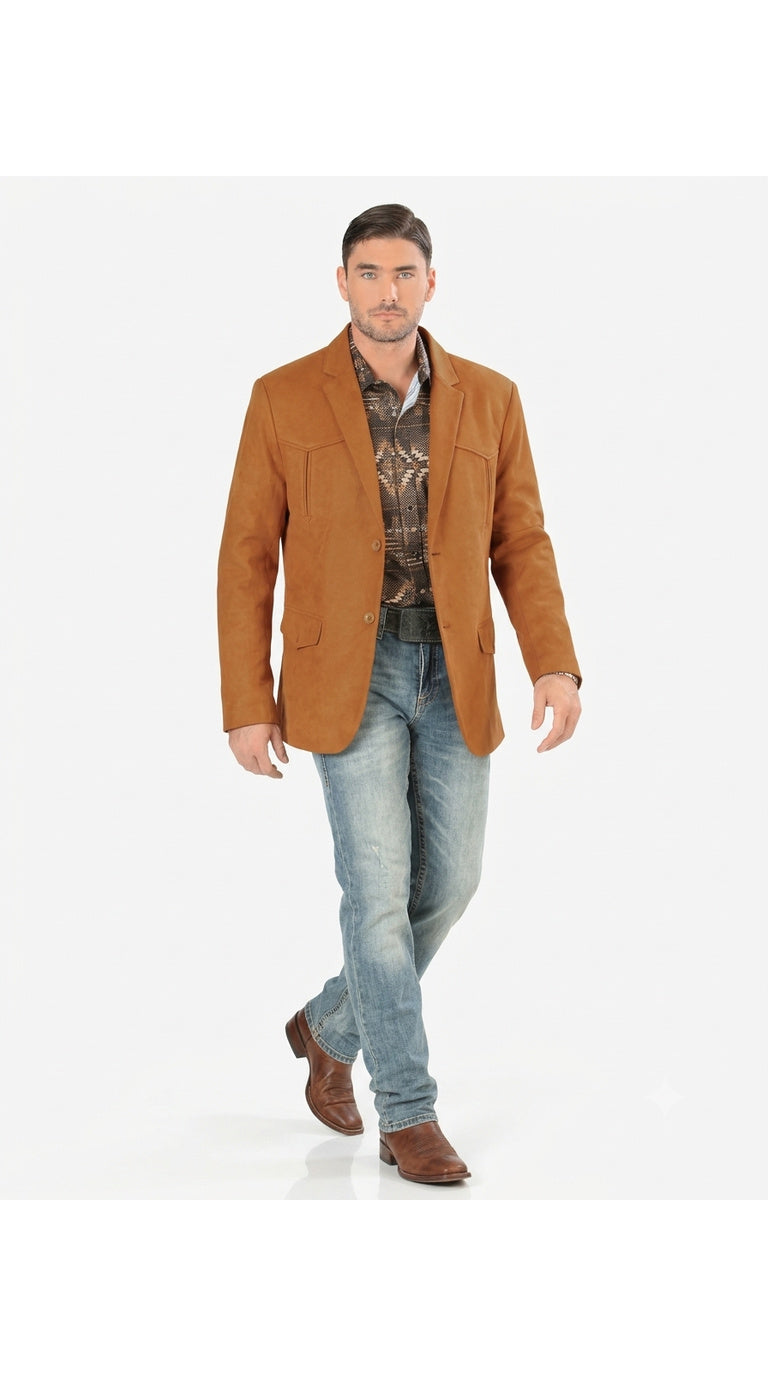 Montero Men's Plain Western Blazer – Slim Fit (ID 2184)