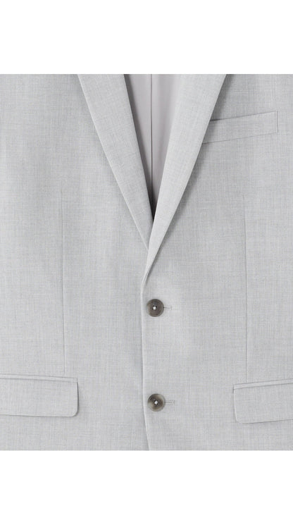 Slim Fit Bi-Stretch Suit Jacket - Light Grey