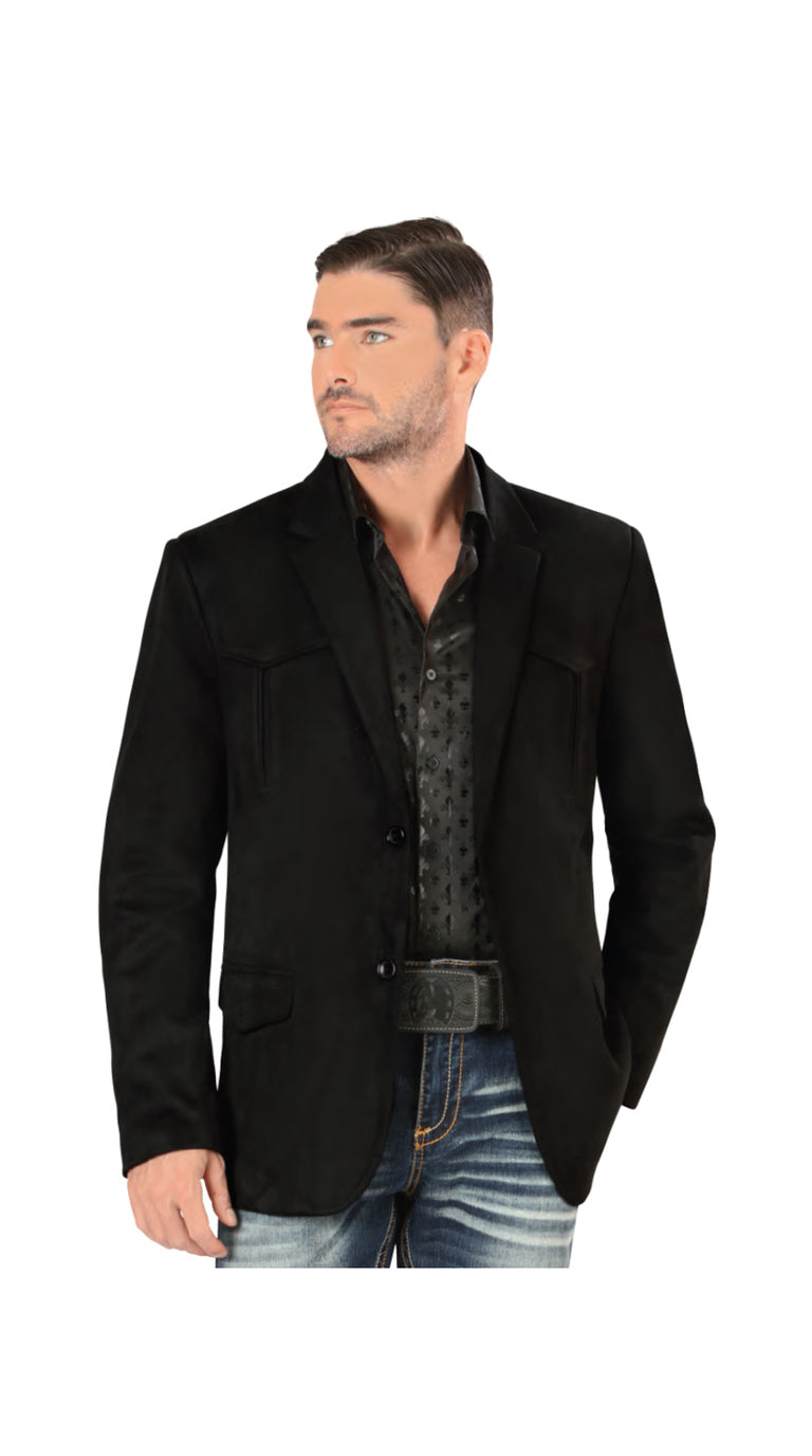 Montero Men's Plain Western Blazer – Slim Fit (ID 2184)