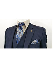 Alberto Nardoni 3 Piece Dark Navy 2 Button Suit (Wholesale Price $95 (12pc&UPMinimum)) $175