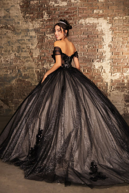 Prom Dress Off Shoulder Sequin Masquerade Ball Gown By Layla K LK244 - Dress