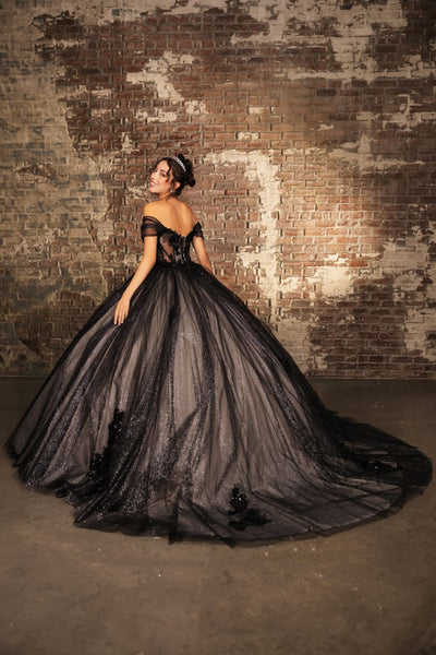 Prom Dress Off Shoulder Sequin Masquerade Ball Gown By Layla K LK244 - Dress