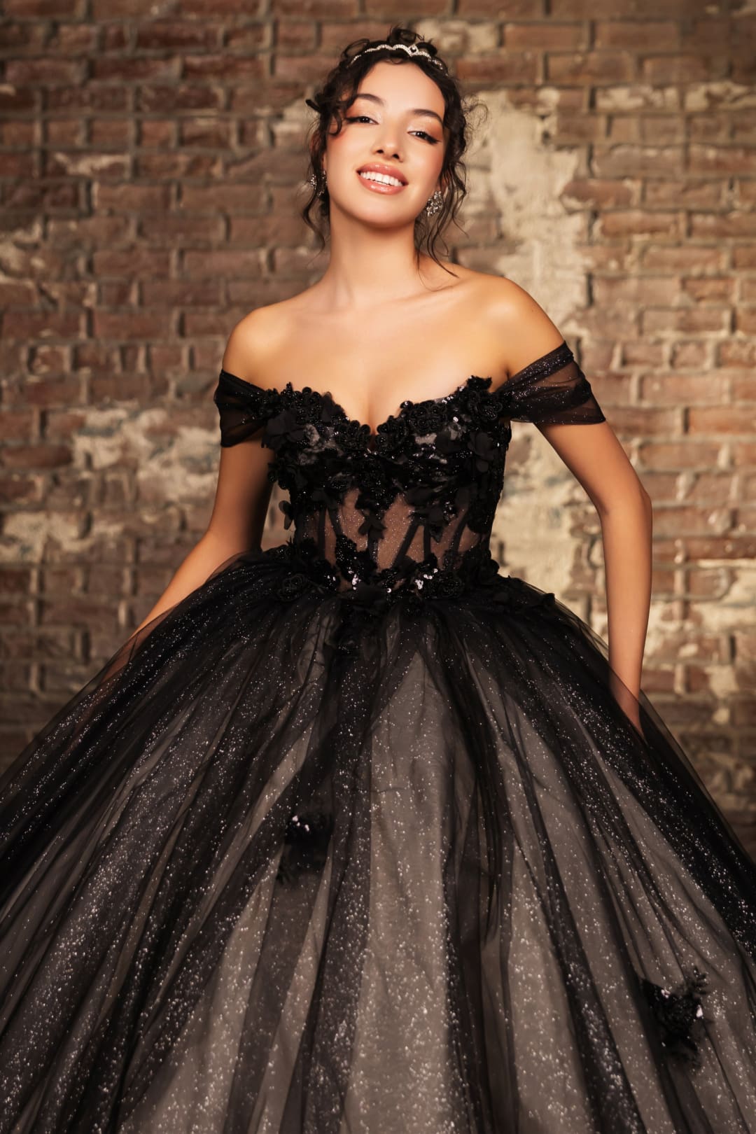 Prom Dress Off Shoulder Sequin Masquerade Ball Gown By Layla K LK244 - Dress