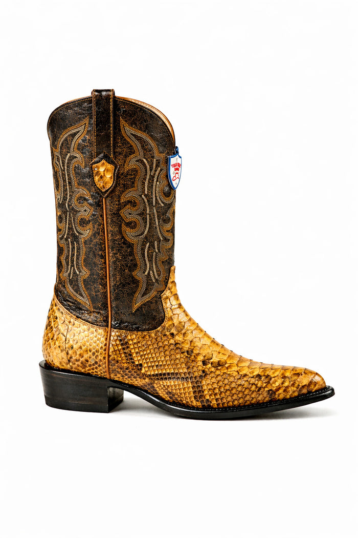 Men's Wild West Python Skin J Toe Boots 29957
