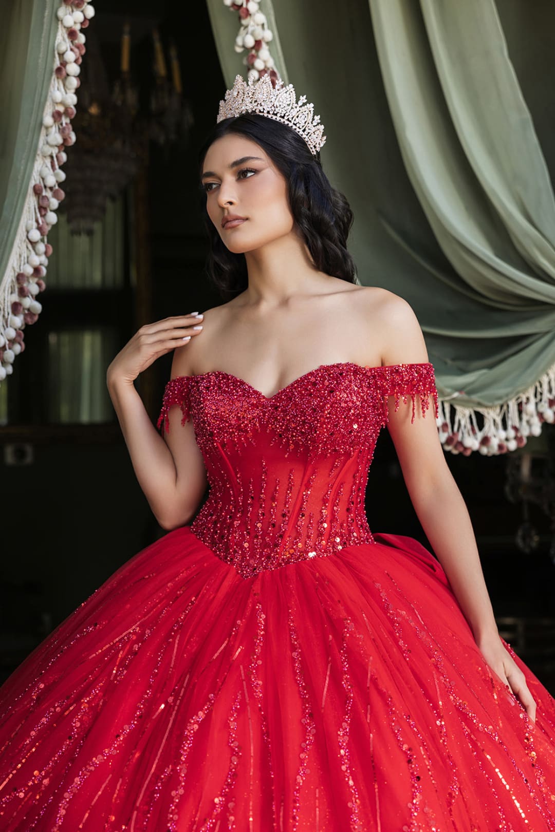 Quince Dress Sweetheart Sleeveless Sequin Ball Dance By Layla K LK264
